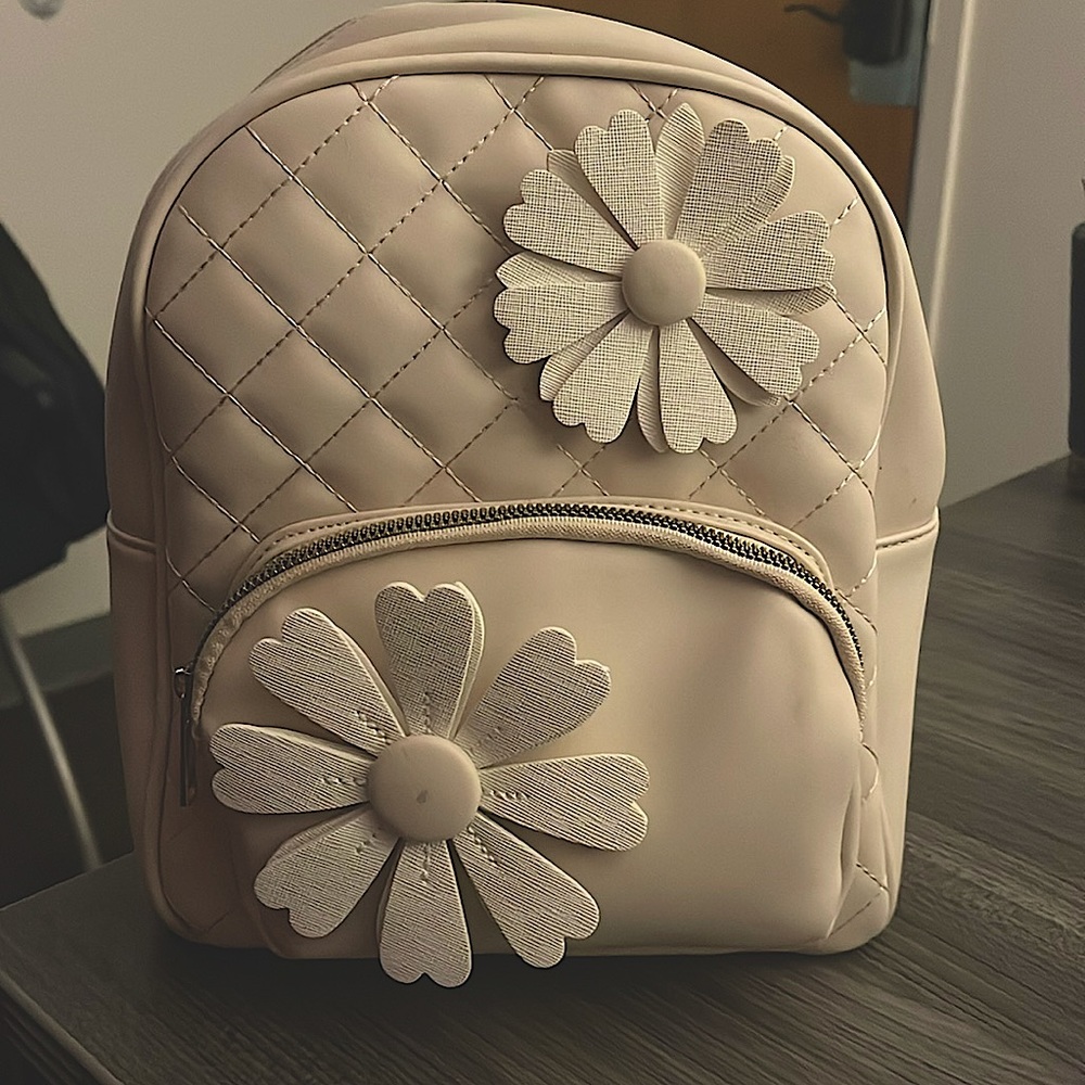Cream boutique mini backpack